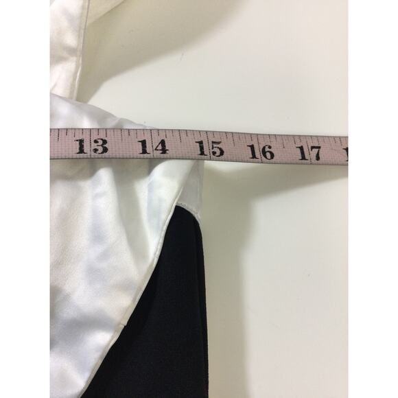 LULU'S XS Luxurious Outlook Black and White Bow Mermaid Maxi Dress NEW b40 flaw - Picture 6 of 11